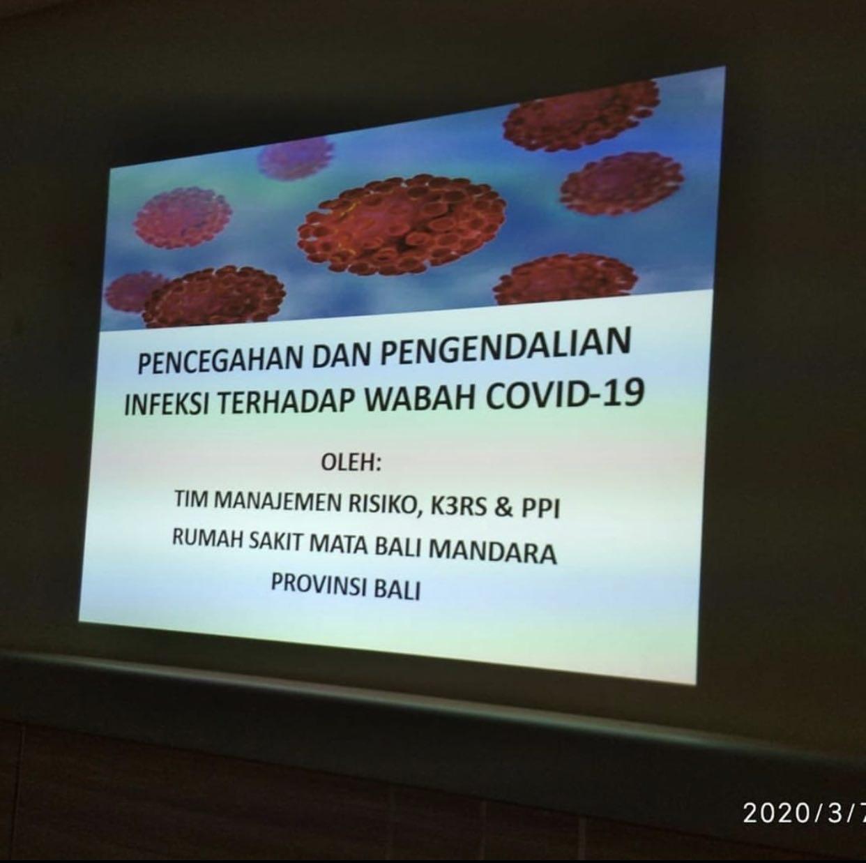 Penyuluhan Pencegahan dan Pengendalian Infeksi terhadap Wabah COVID 19
