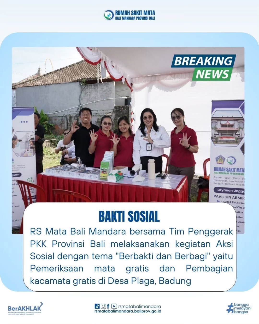 Kegiatan Aksi Sosial “Berbakti dan Berbagi” di Desa Pelaga, Kecamatan Petang, Badung