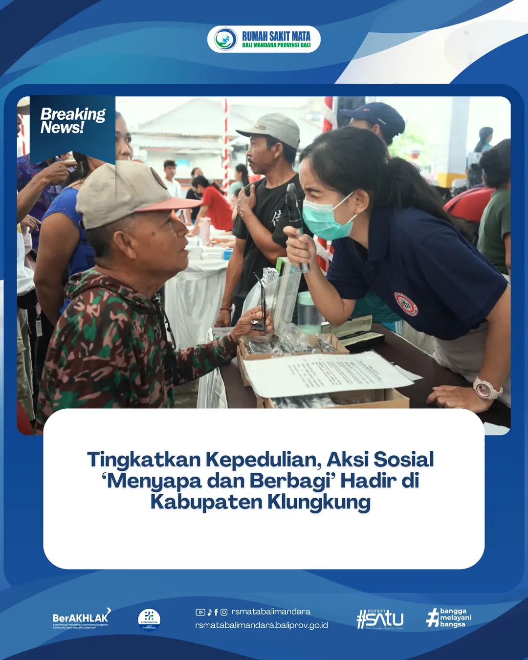 Tingkatkan Kepedulian, Aksi Sosial ‘Menyapa Dan Berbagi’ Hadir Di Kabupaten Klungkung
