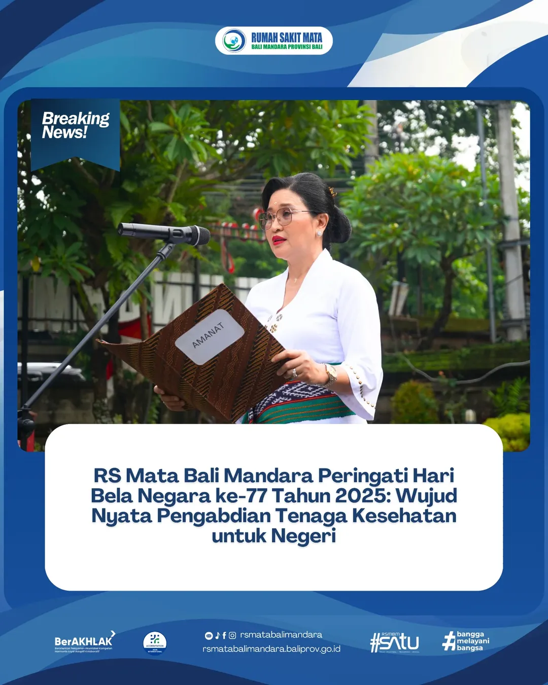 RS Mata Bali Mandara Peringati Hari Bela Negara ke-77 Tahun 2025: Wujud Nyata Pengabdian Tenaga Kesehatan untuk Negeri