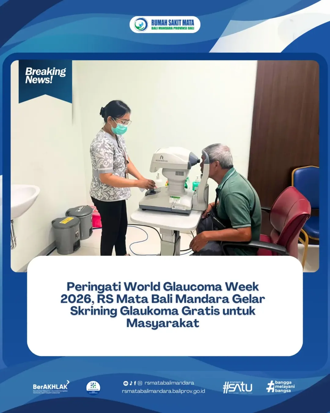Peringati World Glaucoma Week 2026, RS Mata Bali Mandara Gelar Skrining Glaukoma Gratis untuk Masyarakat