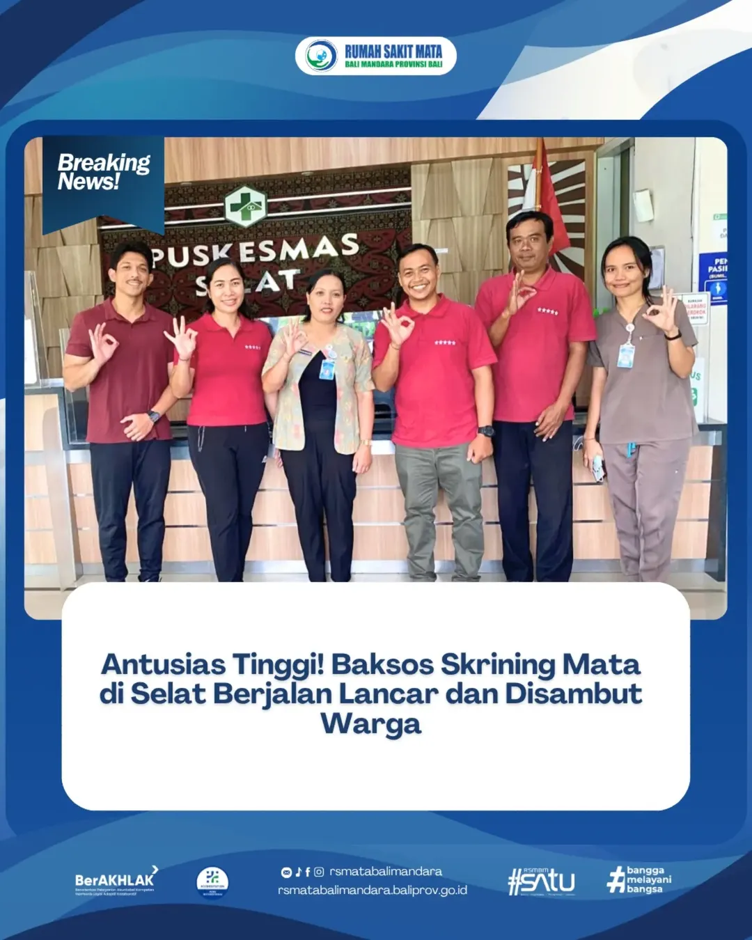 Antusias Tinggi! Baksos Skrining Mata di Selat Berjalan Lancar dan Disambut Warga