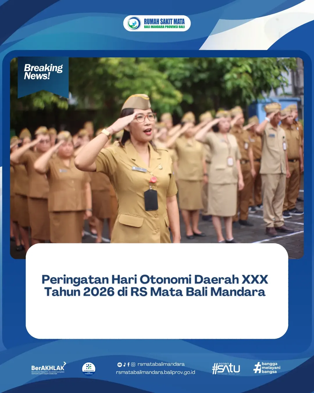 Peringatan Hari Otonomi Daerah XXX Tahun 2026 di RS Mata Bali Mandara
