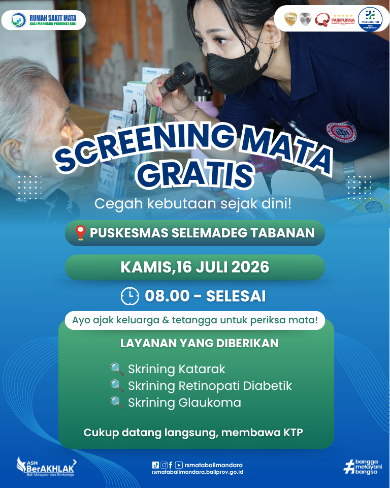 Skrining Mata Gratis di Puskesmas Selemadeg, Tabanan